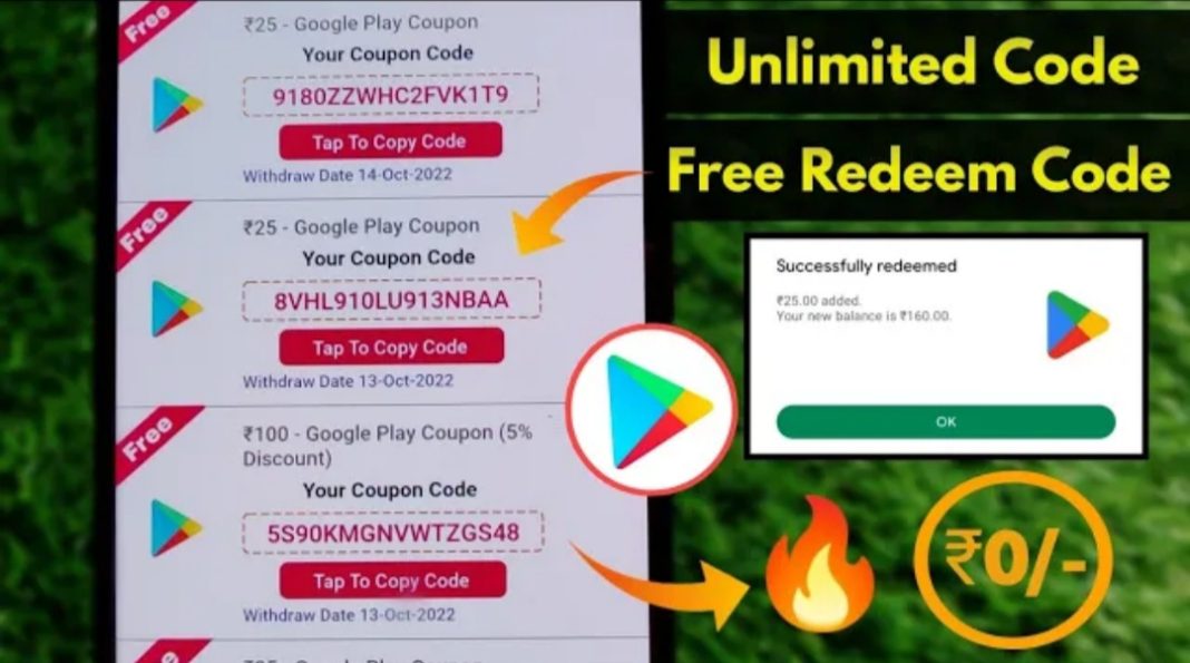 Google Play Redeem Code Free 2022